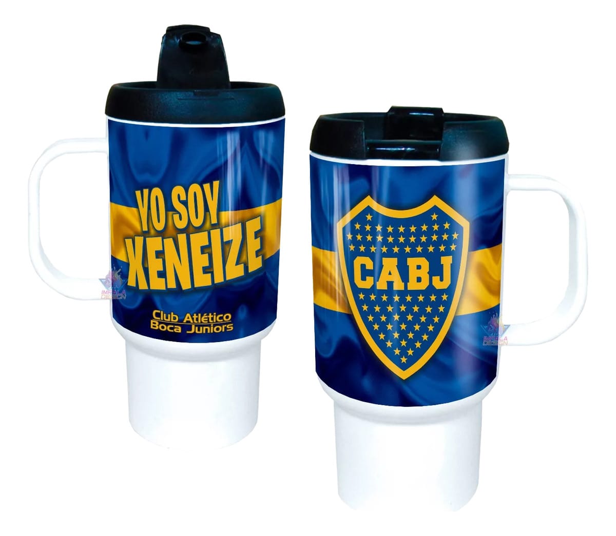Jarro Térmico Boca Juniors Equipo Fútbol Escudo Copa Tapa - Imagen 2